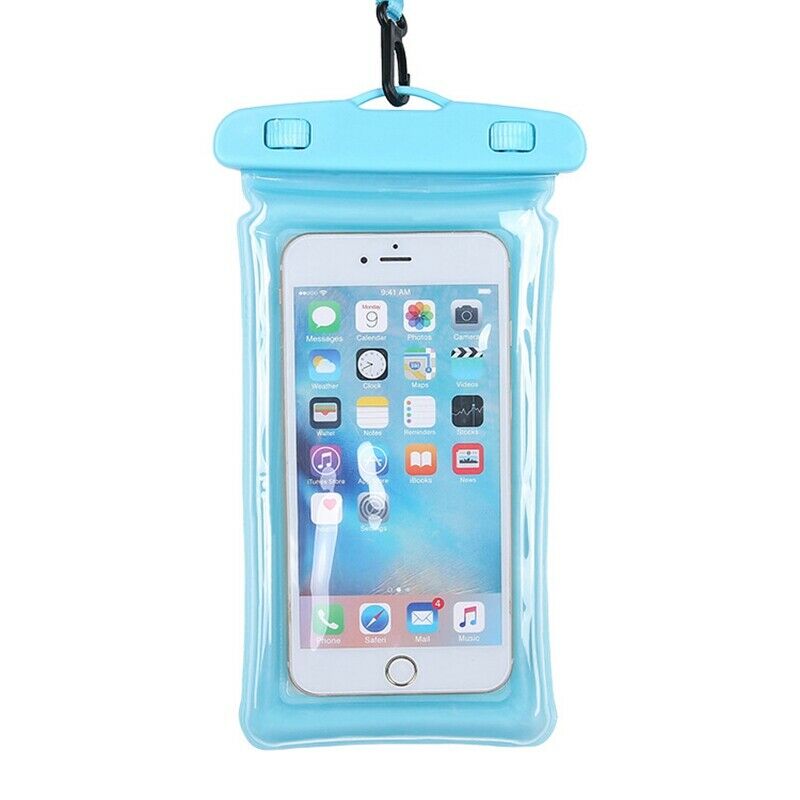 Hot spring swimming touch screen mobile phone waterproof bag (blue) D7S7