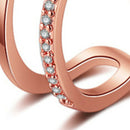 Fashion Women Rhinestone Rings Adjustable Simple Ring Trend Jewellery Gifts T9X7