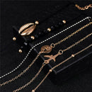 Fashion Women Bangle Bracelets Set Bohemian Beaded Chain Gift Jewelry 6Pcs/Set