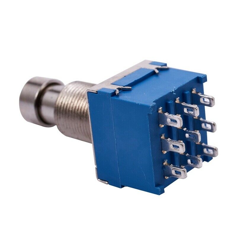 Guitar Effects 3PDT 9-Pin Latching Stomp Pedal Footswitch Foot Switch Blue
