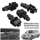 4X Black Odyssey 05-10 Sliding Door Sun Shade Hook Clips Kit ZYBX