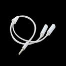 3.5mm AUX Audio Mic Splitter Cable Earphone Headphone Adapter 1 Male To 2-F S9E5