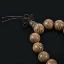 Buddhist Brown 11mm Diameter Wooden Beads Elastic Bracelet
