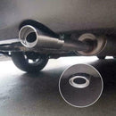 Universal Chrome Stainless Steel Car Rear Round Exhaust Muffler New Pipe Ta