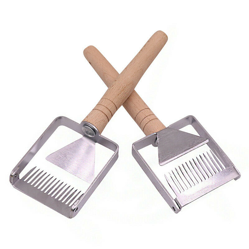 2 Pcs/Lot 2 in 1 Cut Honey Fork Scraper Beekeeper Apiary Beekeeping Tools M
