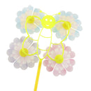 10 Pieces Of Four Flowers Pinwheels Wind  For Outdoor Garden Party