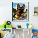 5D DIY Full Drill Diamond Painting Dog Garden Cross Stitch Embroidery Kits