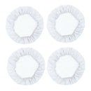 4Pcs Square Round Stretch Dining Wedding Chair Seat Cover for 35-50cm White