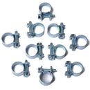 10pcs Carbon Steel Mini Fuel Injection Hose Clamps for Fuel Pipe (12-14mm) A
