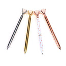 4pcs/set Metal Diamond Head Crystal Ball Pen Creative Pen Office Stationery-Gift