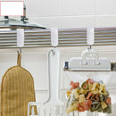 7Pcs Rotated White Storage Organizer Stainless Steel Hook Rack S Shape Hang Ew