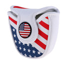 Semicircle Golf Mallet Putter Cover Protector with USA Flag Design