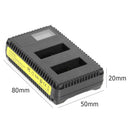 Smart LCD Display Dual Port USB Battery Charger for GoPro Hero 7 6 5 Black