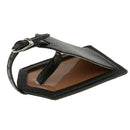 Luggage Bag Tags Suitcase Labels PU Leather ID Tags Name Card Label - Black