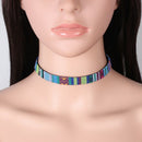 Ethnic Style 6 Pcs/Set Choker Necklace Set Fashion Lace Embroidery Jewelry
