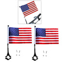 2x Universal Mini National Flags for Bike Scooter Motorcycle Handlebar