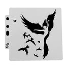 Hollow Wings Dancer Painting Template DIY Cake Coffee Spray Mold Stencil