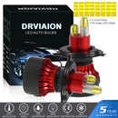2x 8-sides H4 9003 HB2 CSP LED Headlight Conversion Kit 200W 30000LM Hi/Lo Bu Gw
