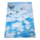 5x7ft White Clouds and Blue Sky Hot Air Balloon Photo Backgrounds no Wrinkl