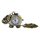 40 x 31 mm Pocket Watch Necklace Watch Bronze Elephant