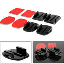 4Pcs Helmet  Mounts for GOPRO Hero 2 3 4 Sjcam Flat Curved Accessories