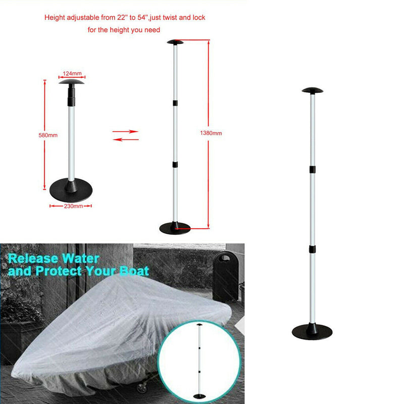 Adjustable Telescopic Boat Cover Support Pole System 580 to 1380mm Marine