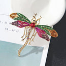 Crystal Colorful Dragonfly Insect Shaped Brooch Pin Badge Bag Decor Jewelry Gi3C