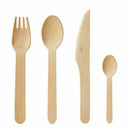 Disposable wooden tableware 200 pieces - 50x spoons, 50x forks, 50x knives, R5B8