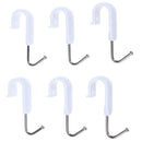 7Pcs Rotated White Storage Organizer Stainless Steel Hook Rack S Shape Hang Ew