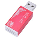 USB 2.0 All In 1 Multi Memory Card Card Reader (red) A8H9
