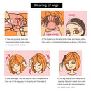 Short Curly Hair Wigs for Women Hair Net Head Cover Hairpiece Daily Brown