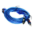 Auto Replacement 4.5m 2RCA Male to 2RCA Male Car Stereo Audio Power Cable for AV