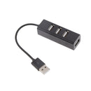 480Mbps USB 4 Port Multi Hub Extension Cable for Desktop Laptop Black
