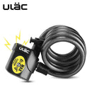 Ulac Bike Lock Bicycle Electronic Alarm Lock Cycling 110Db Loud Cable Mtb B