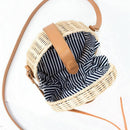 Women Straw Bag Bohemian Bali Rattan Beach Handbag Small Circle Lady Vintag