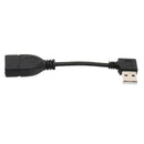 USB 2.0 A Male To Female Angle 90 Degree Left bends and right bends Cable Y8N7