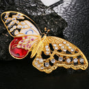 Enamel Butterfly Crystal Rhinestone Brooch Pin Gift Badge Buckle Collar Jewelry-