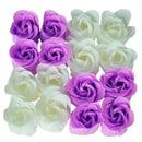 16 Pcs Handmade Rose Scented Bath Soap Petals White Purple