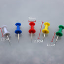 Maps & Notice Board, Colourful Push Pins Thumb Tack Stationery 100pcs/set