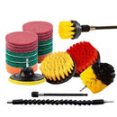 21 Piece Drill Brush Attachments Set Scrub Pads Sponge Power Scrubber Brush