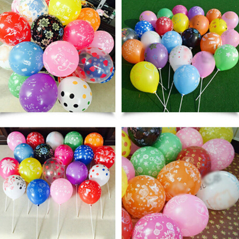 10pcs 12inch Latex Printed Balloon Celebration Party Wedding Birthday Kids LJ