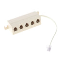 RJ11 jack 5 way outlet telephone modular line splitter plug adapter 6p4c'  Nw