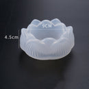DIY Crystal Epoxy Mold Lotus Candle Holder Ashtray Mirror Flexible Silicone Mold