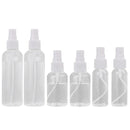 6pcs Transparent Empty Spray Bottles Plastic Refillable Perfume Containers A