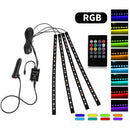 18LED Car Interior Atmosphere String Neon Strip Lights Voice Remote IR Cont N3J4