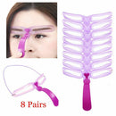 8 Eyebrow Stencils Shaper Grooming Kit Brow MakeUp Template Tool Useful UK!