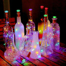LED Solar Fairy String Lights Wine Bottle Copper Cork Party Wire Lamp Favor S1A6