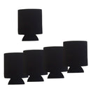5x Neoprene Beer Can Cooler Soda Beverage Sleeve Holder Wrap Favour Black