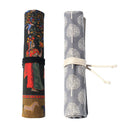 2x 20 Slot Canvas Wrap Roll up Paint Brushes Case Cosmetic Bag Storage Pouch