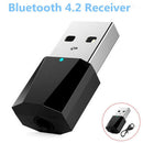 USB Bluetooth 4.2 Stereo Audio Receiver For PC MP3 MP4 Speaker Headphone  Z